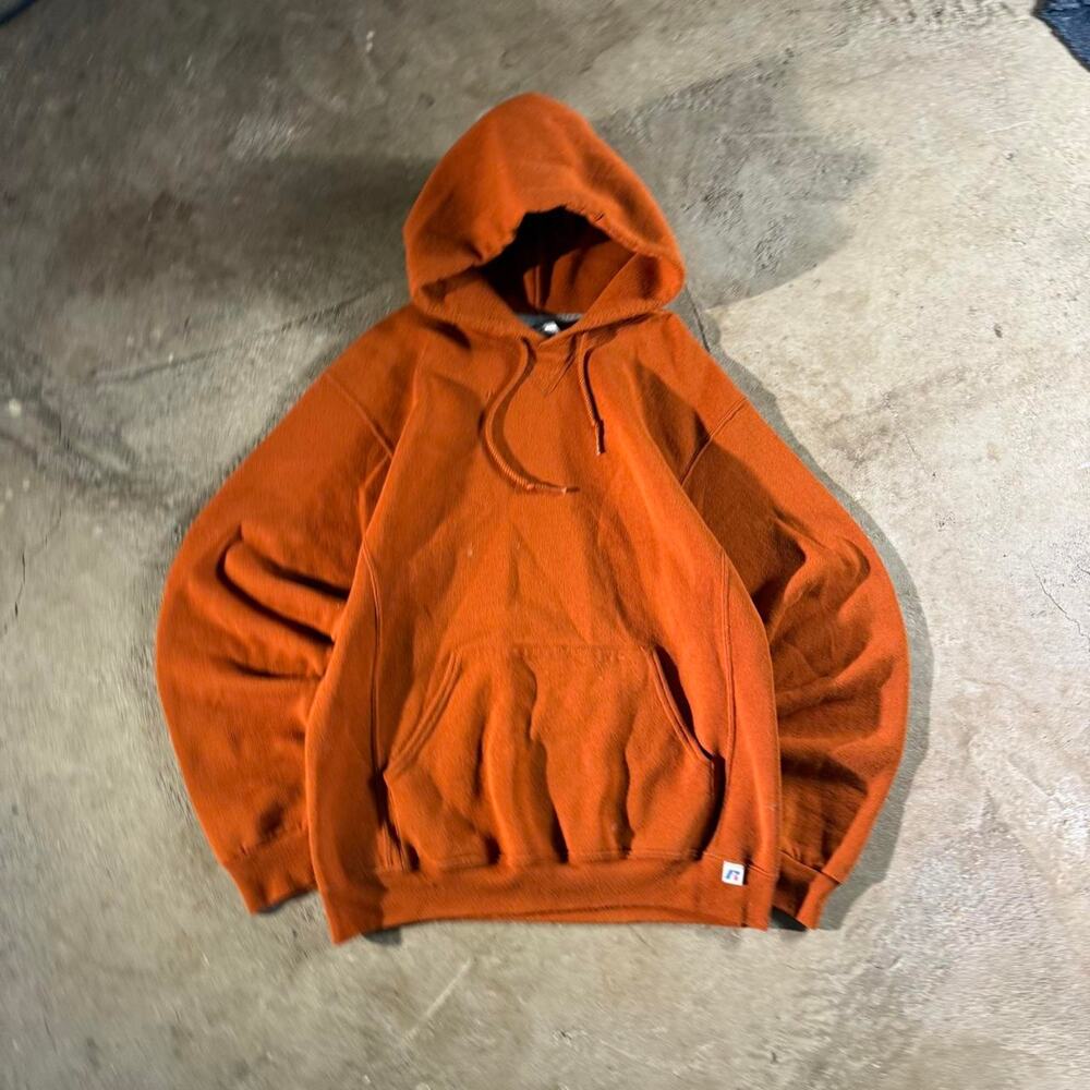 Vintage Y2K Burnt Orange Russell Athletic Hoodie